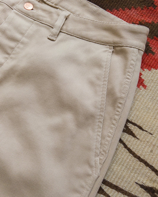 Bedford Cord Flat Front Chino - Off White