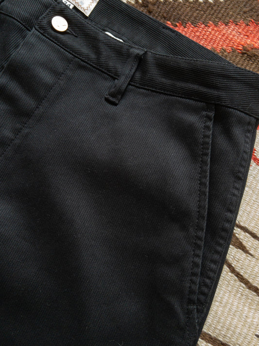Bedford Cord Flat Front Chino - Black