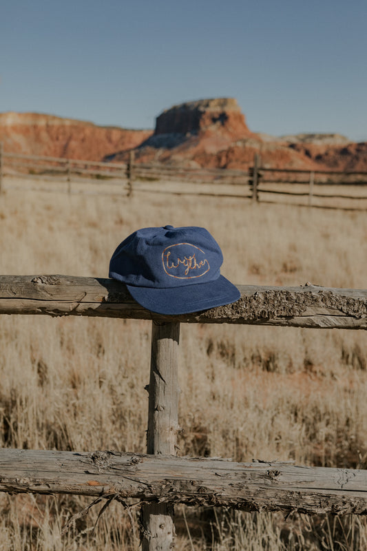 Chainstitched Canvas Ranch Hat - Blue/Ombre