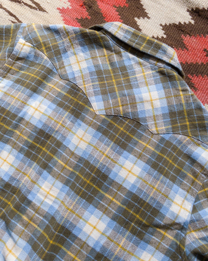 Washed Flannel Pearlsnap Shirt - Gold Ravine