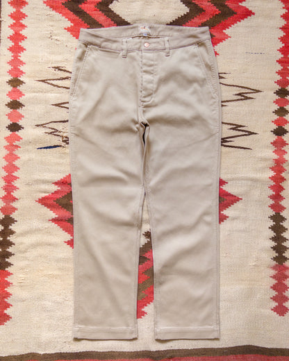Bedford Cord Flat Front Chino - Off White
