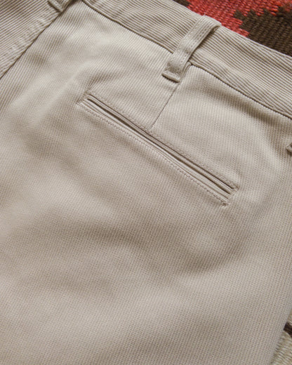 Bedford Cord Flat Front Chino - Off White