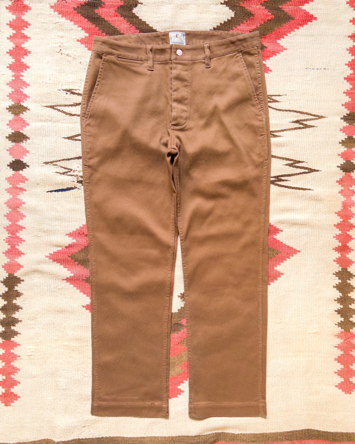 Bedford Cord Flat Front Chino - Bay Brown