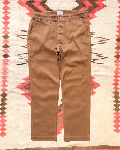 Bedford Cord Flat Front Chino - Bay Brown