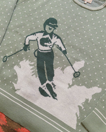 Downhill Crewneck Sweater - Sage