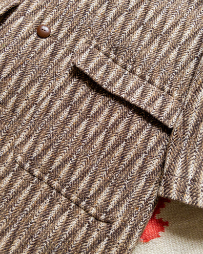 Raglan Wool Overcoat - Diamond Ombre Tweed