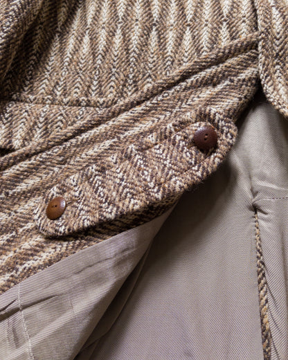 Raglan Wool Overcoat - Diamond Ombre Tweed