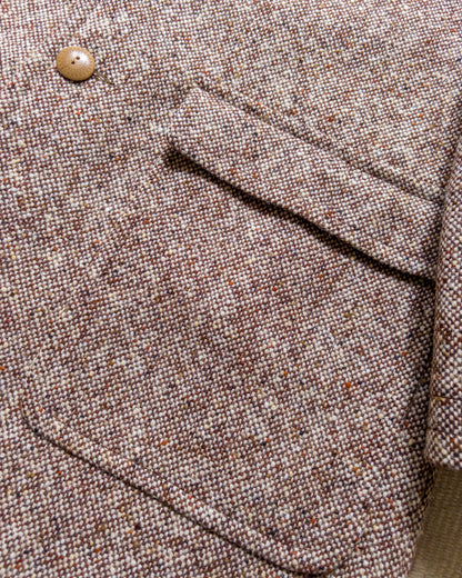 Raglan Wool Overcoat - Malted Barley Slub Donegal