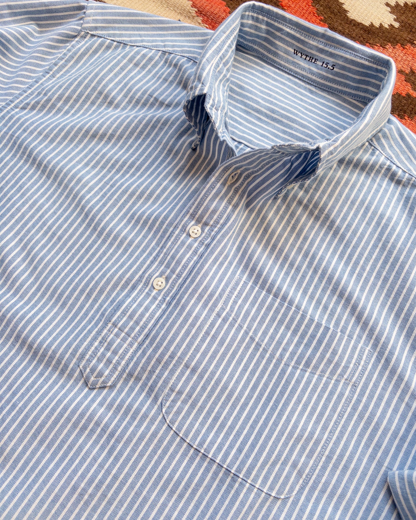 Oxford Cloth Button Down Popover - Blue and White Stripe