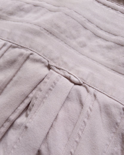 French Hickory Stripe Popover Button Down - Mauve