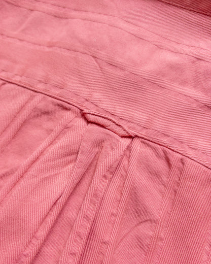 French Hickory Stripe Popover Button Down - Poppy Red