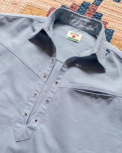 Cotton Canvas Pullover Shirt - Faded Bench Blue