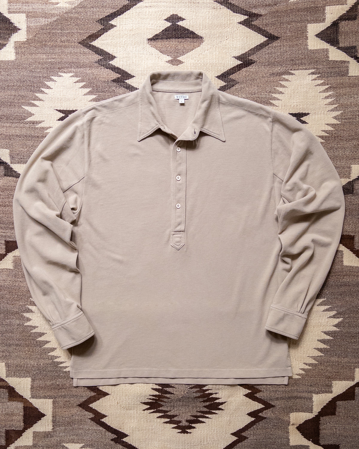 Garment Dyed Longsleeve Polo - Palomino