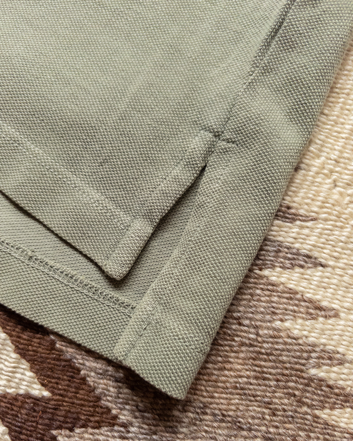 Garment Dyed Longsleeve Polo - Faded Olive