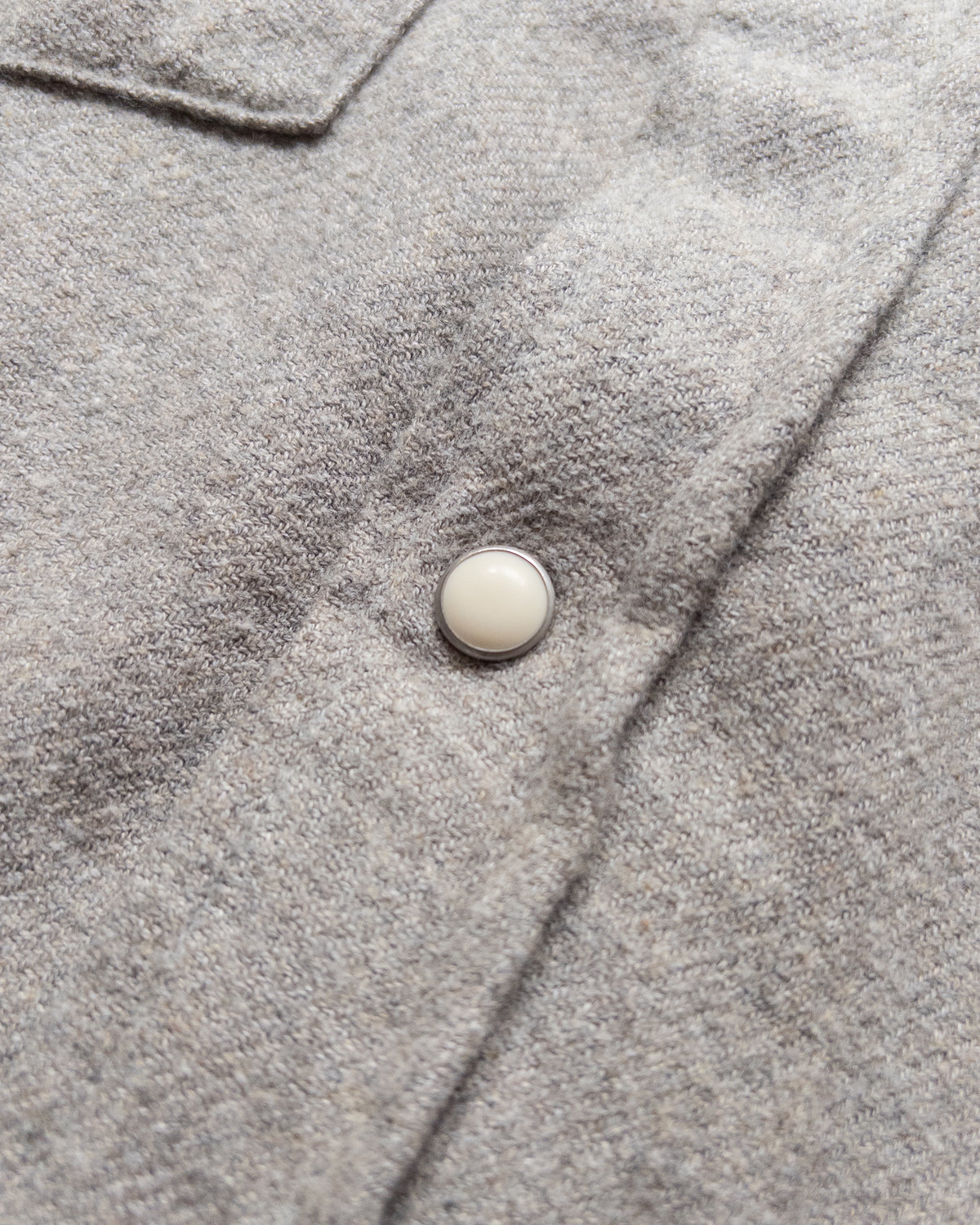 Washed Flannel Pearlsnap Shirt - Dapple Grey