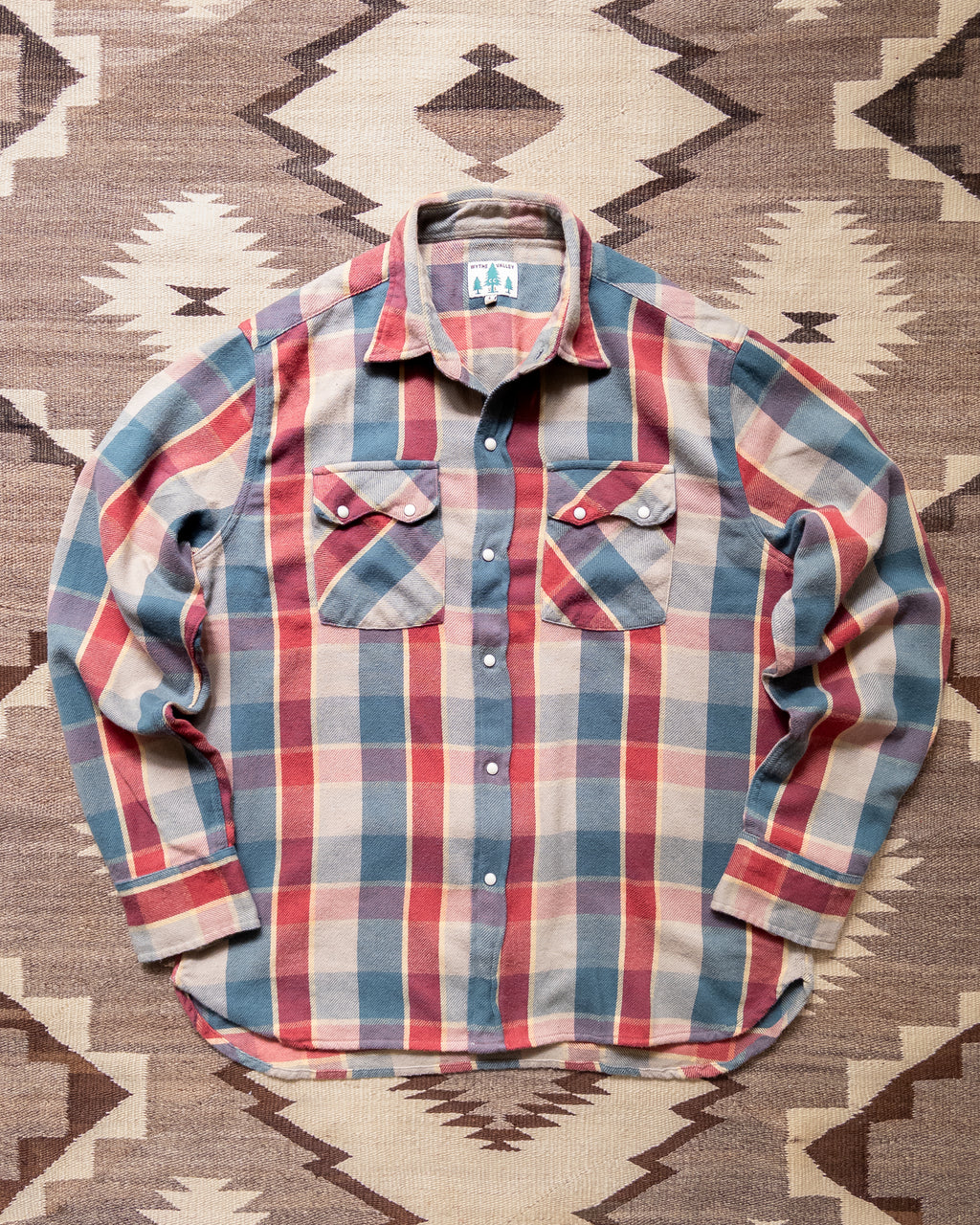 Washed Flannel Pearlsnap Shirt - Conservation Plaid