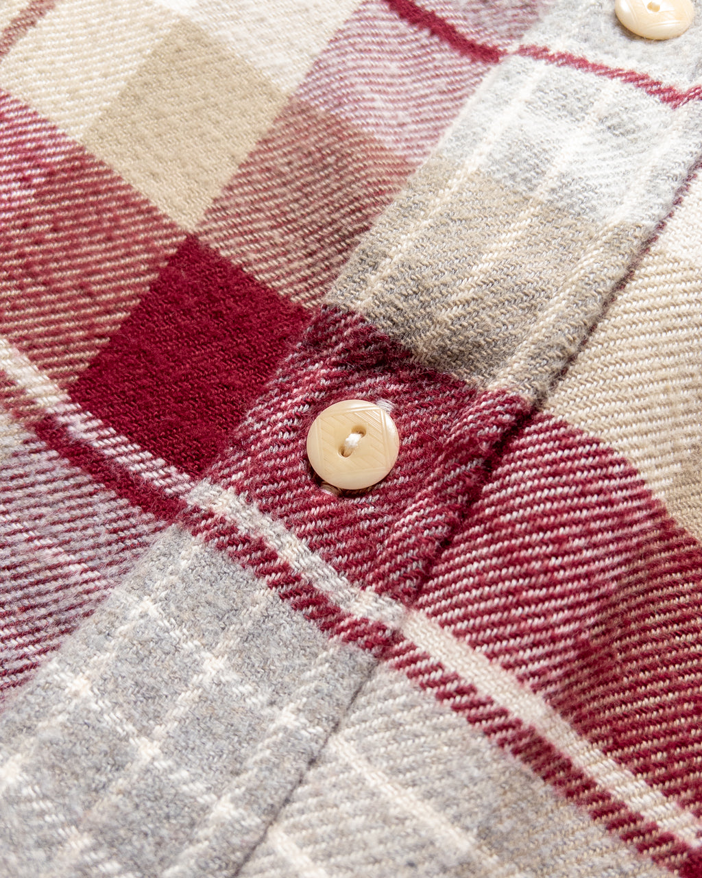 Washed Flannel Workshirt - Merlot Plaid