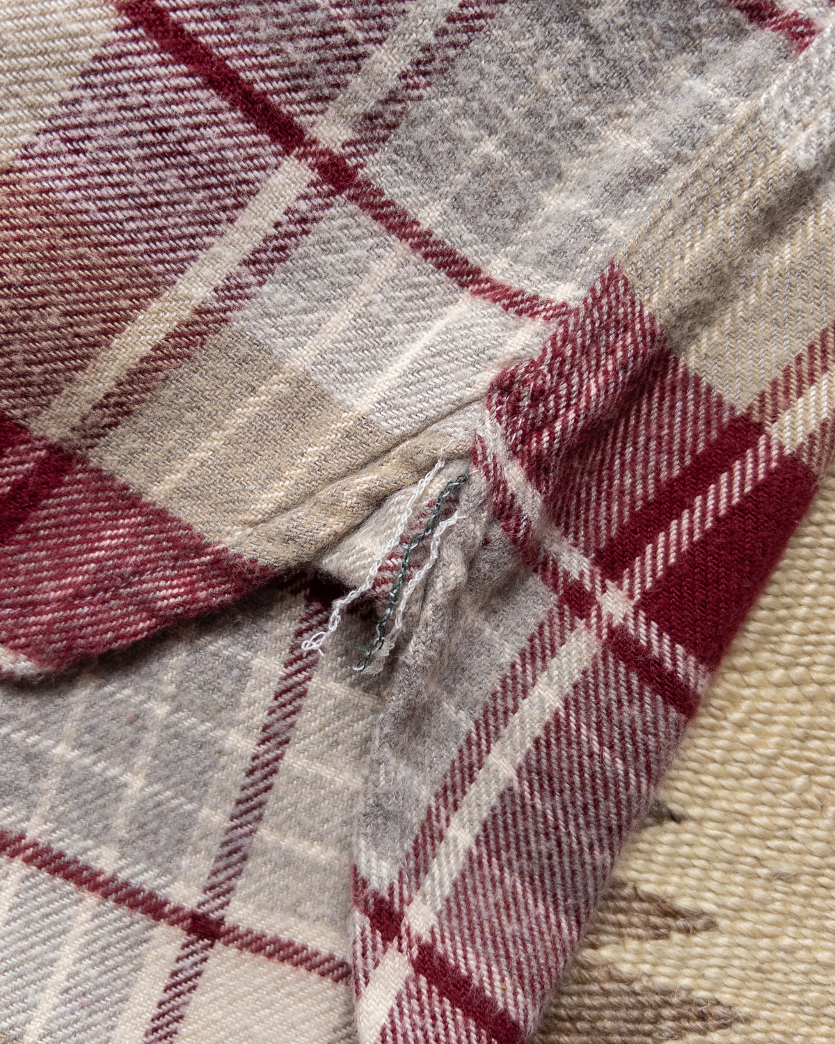 Washed Flannel Workshirt - Merlot Plaid