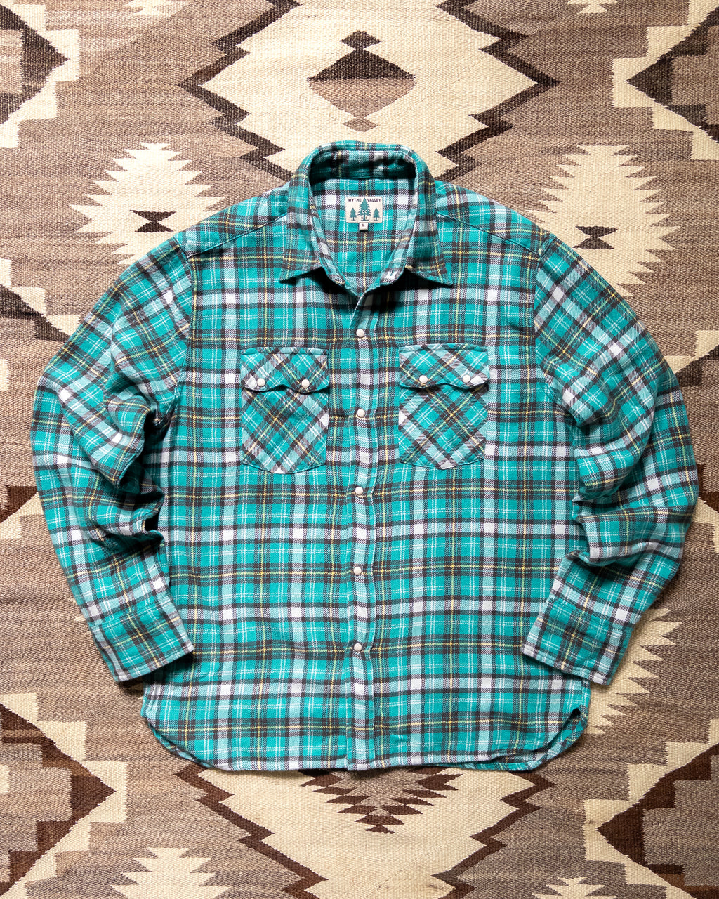 Washed Flannel Pearlsnap Shirt - Thousand Lakes Plaid