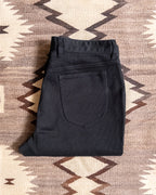 Flared Bedford Cord Five Pocket Pants - Black