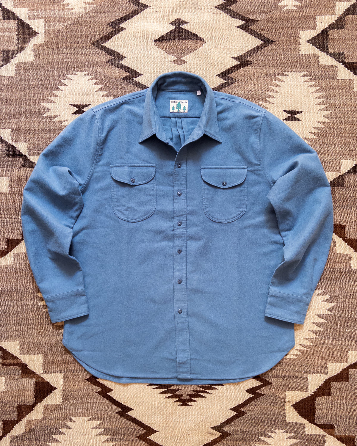 Moleskin Officer's Shirt - River Blue
