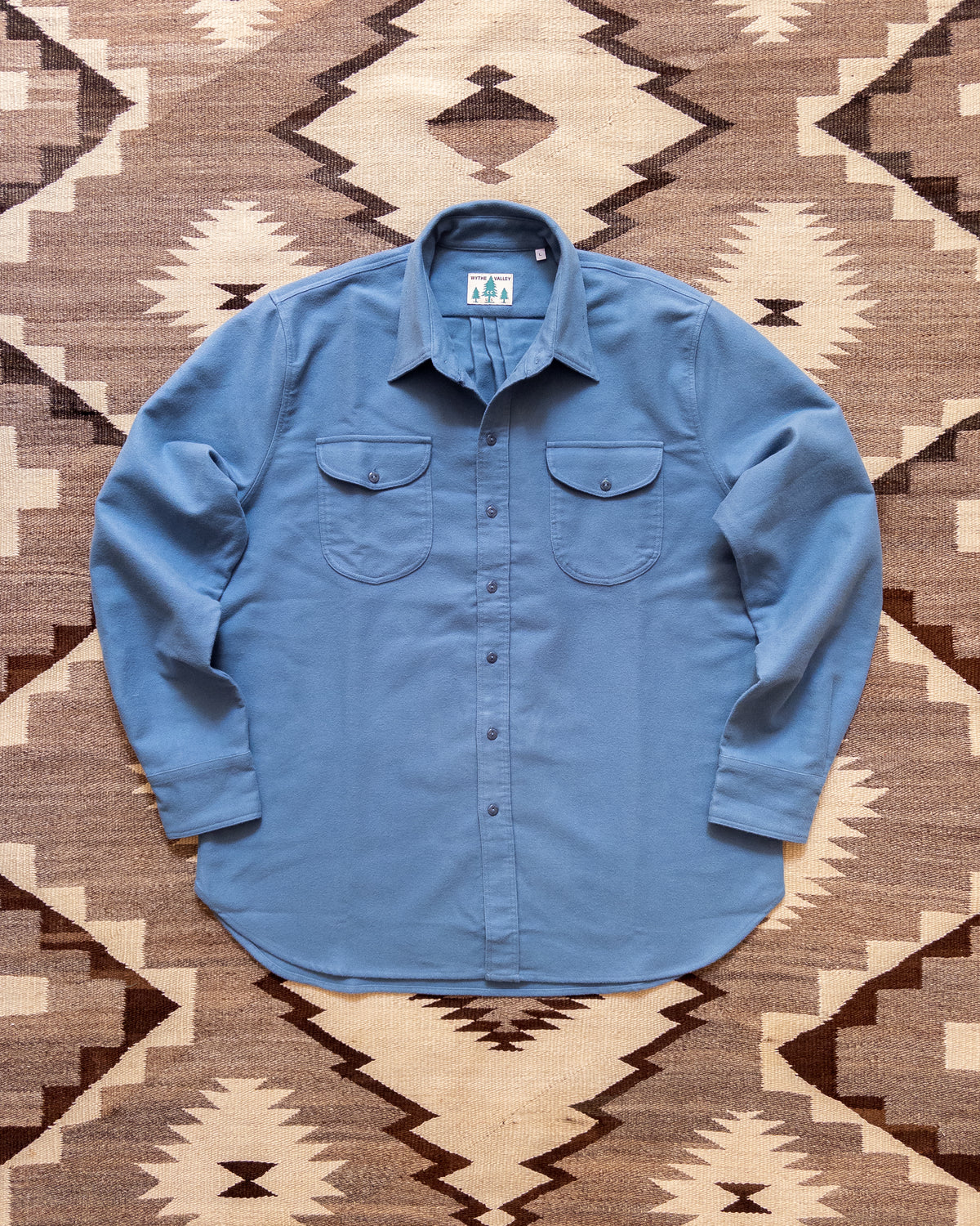 Moleskin Officer's Shirt - River Blue