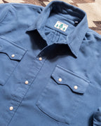 Moleskin Pearlsnap Shirt - River Blue