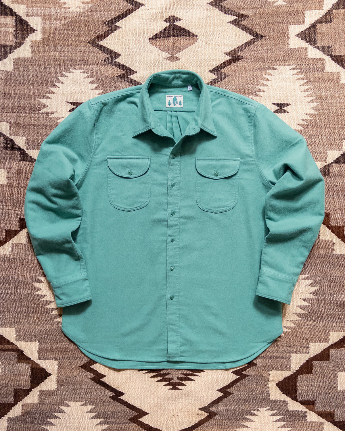 Moleskin Officer's Shirt - Century Green