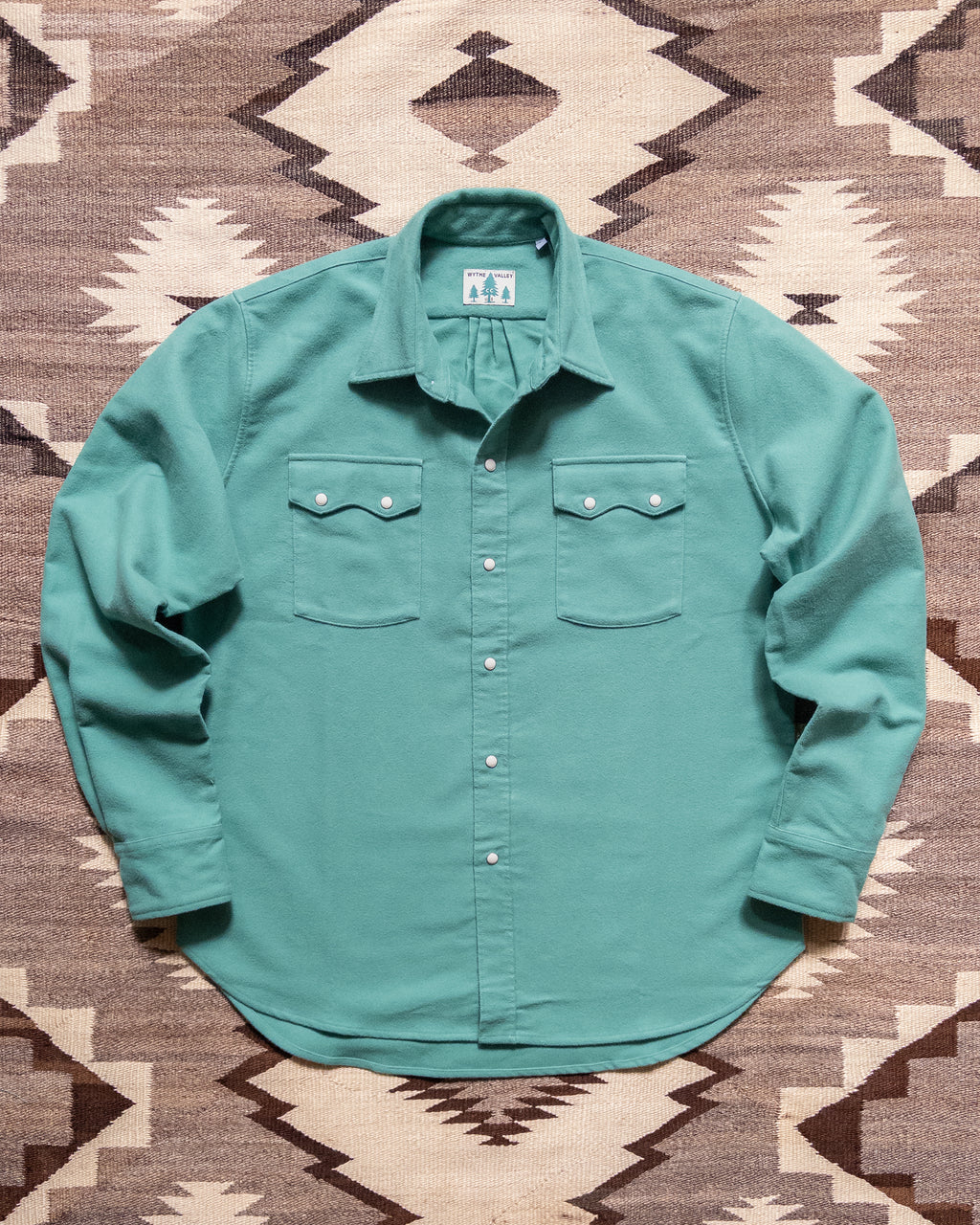Moleskin Pearlsnap Shirt - Century Green