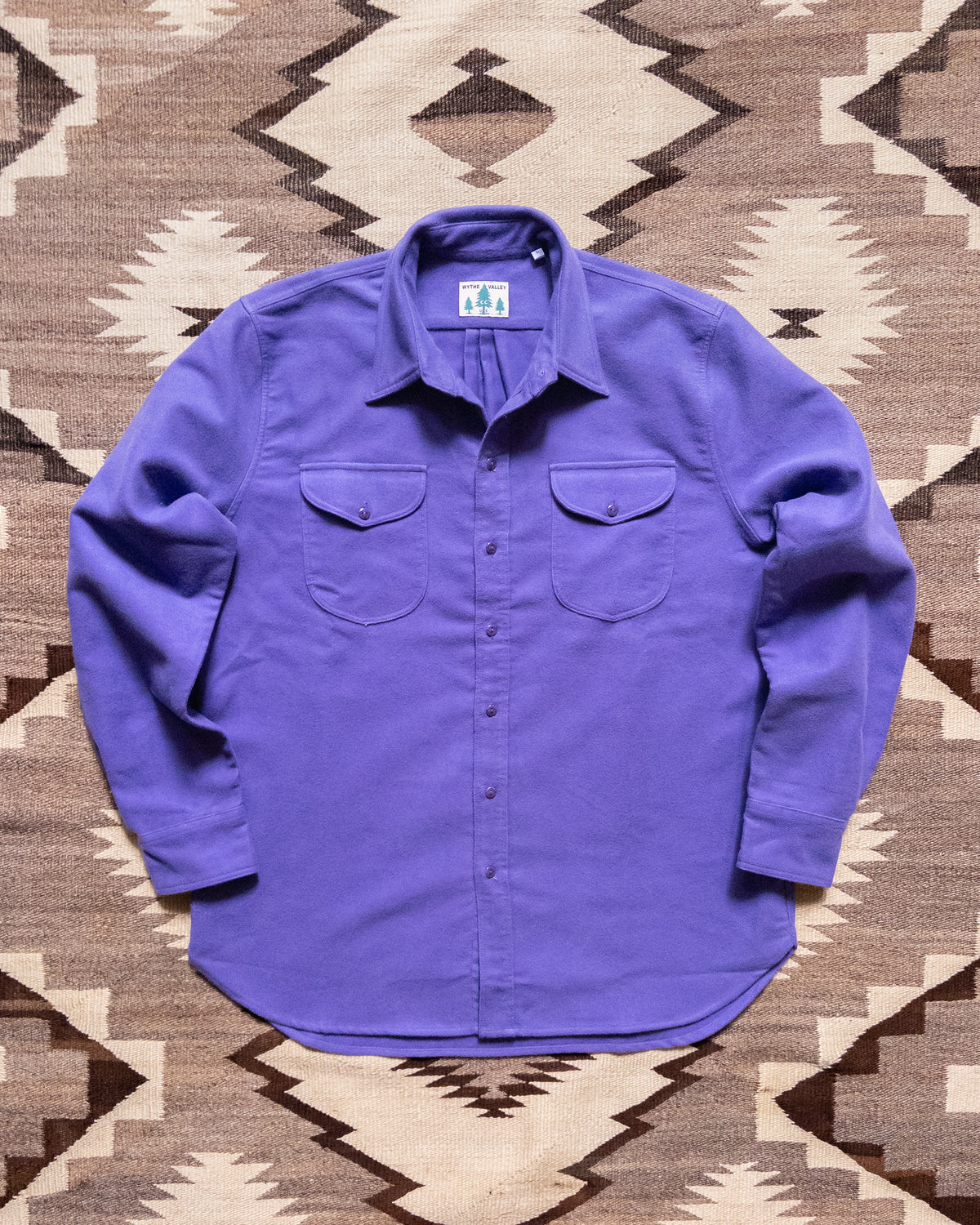 Moleskin Officer's Shirt - Purple