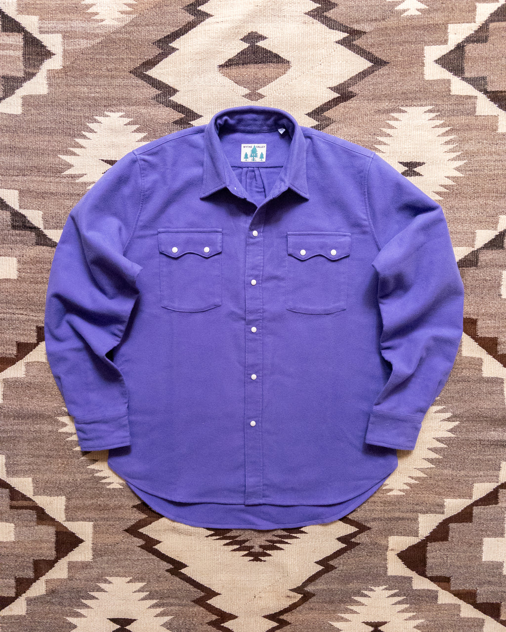 Moleskin Pearlsnap Shirt - Purple