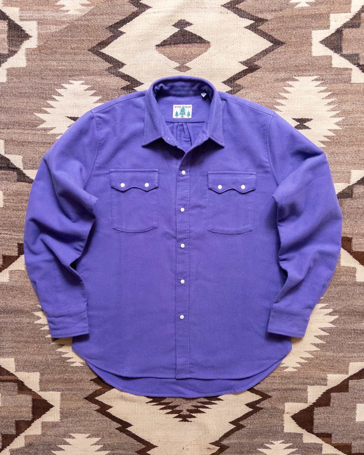 Moleskin Pearlsnap Shirt - Purple