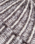 Alpaca Two-Tone Beanie - Charcoal/Cream