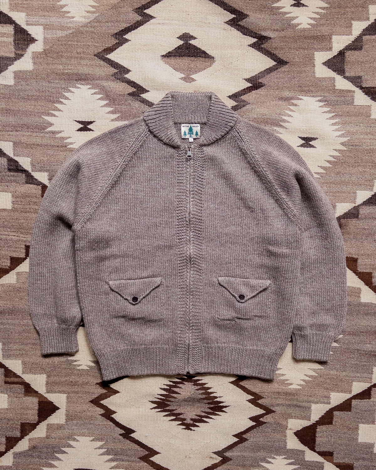 Zip Shawl Cardigan - Taupe