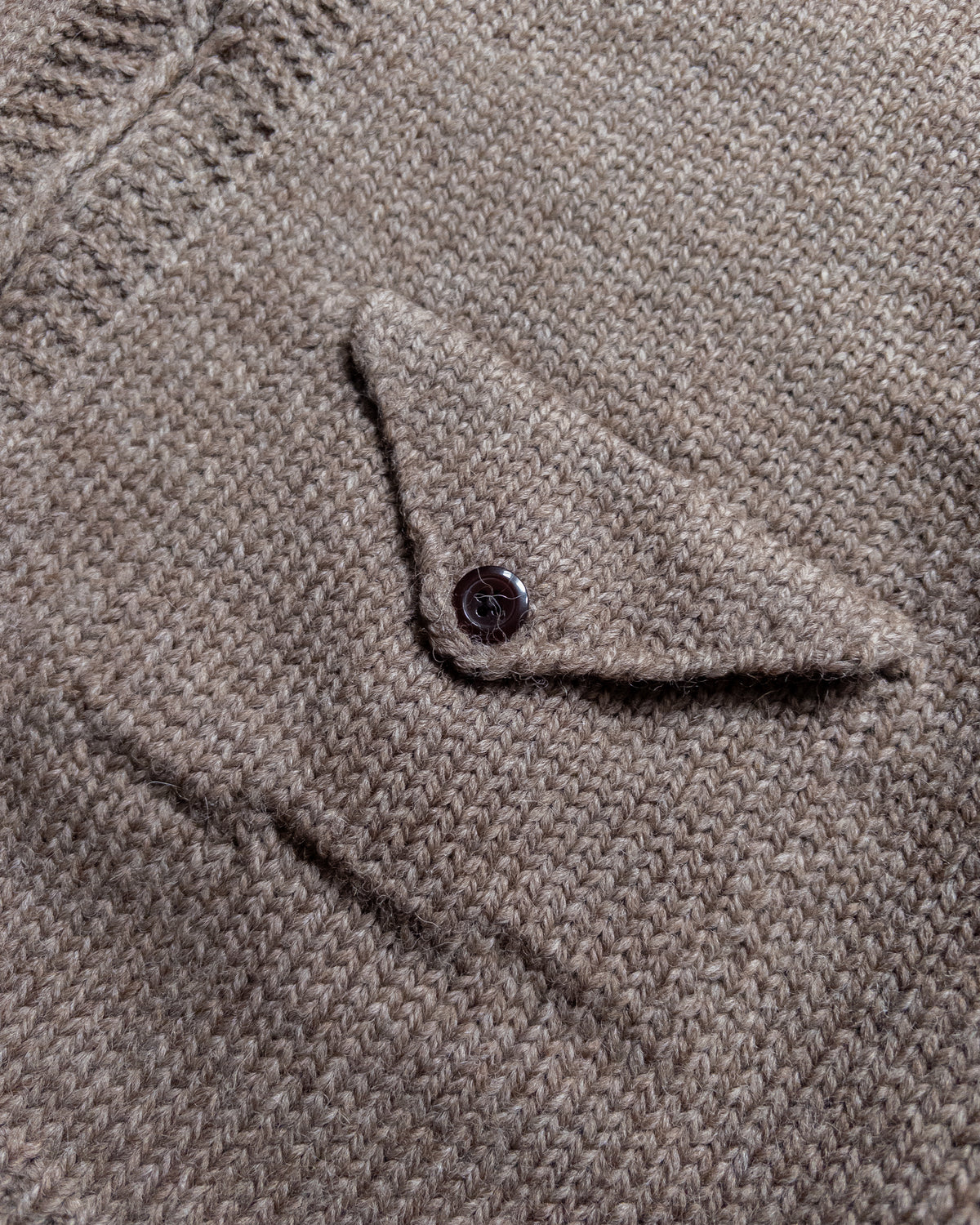 Zip Shawl Cardigan - Taupe