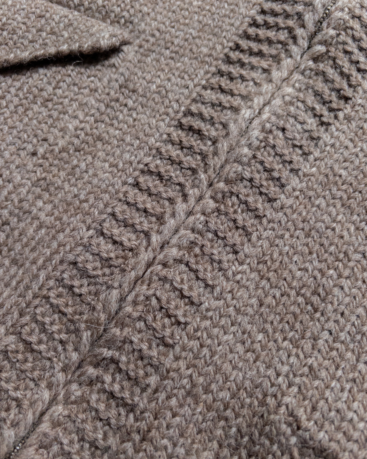 Zip Shawl Cardigan - Taupe