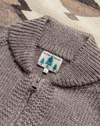 Zip Shawl Cardigan - Taupe