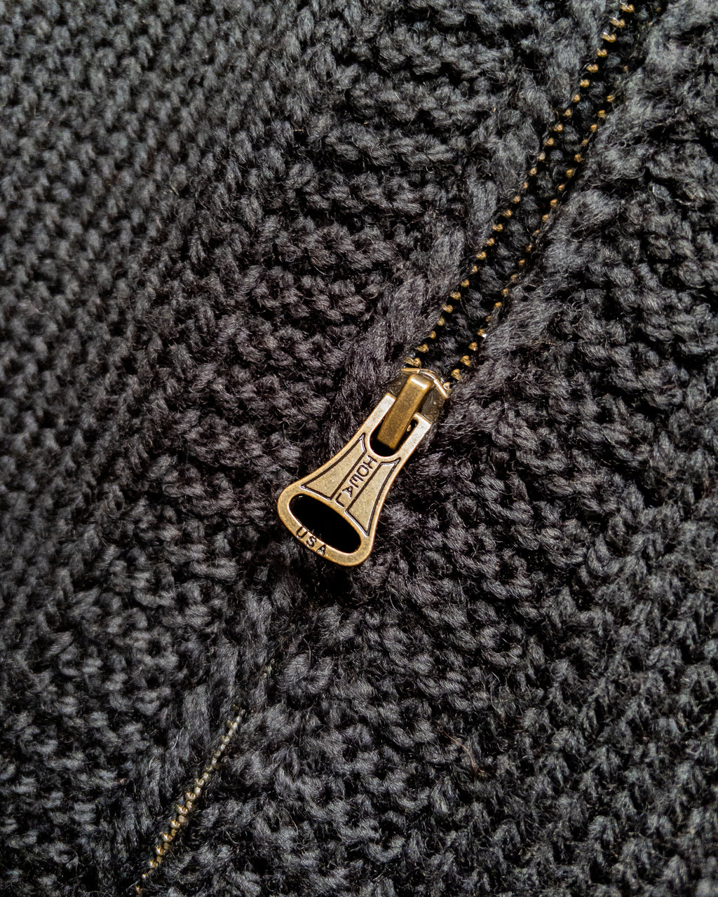 Zip Shawl Cardigan - Black