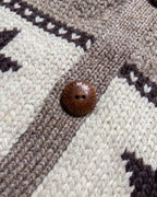 Highland Wool Valero Sweater Vest - Taupe/Cream