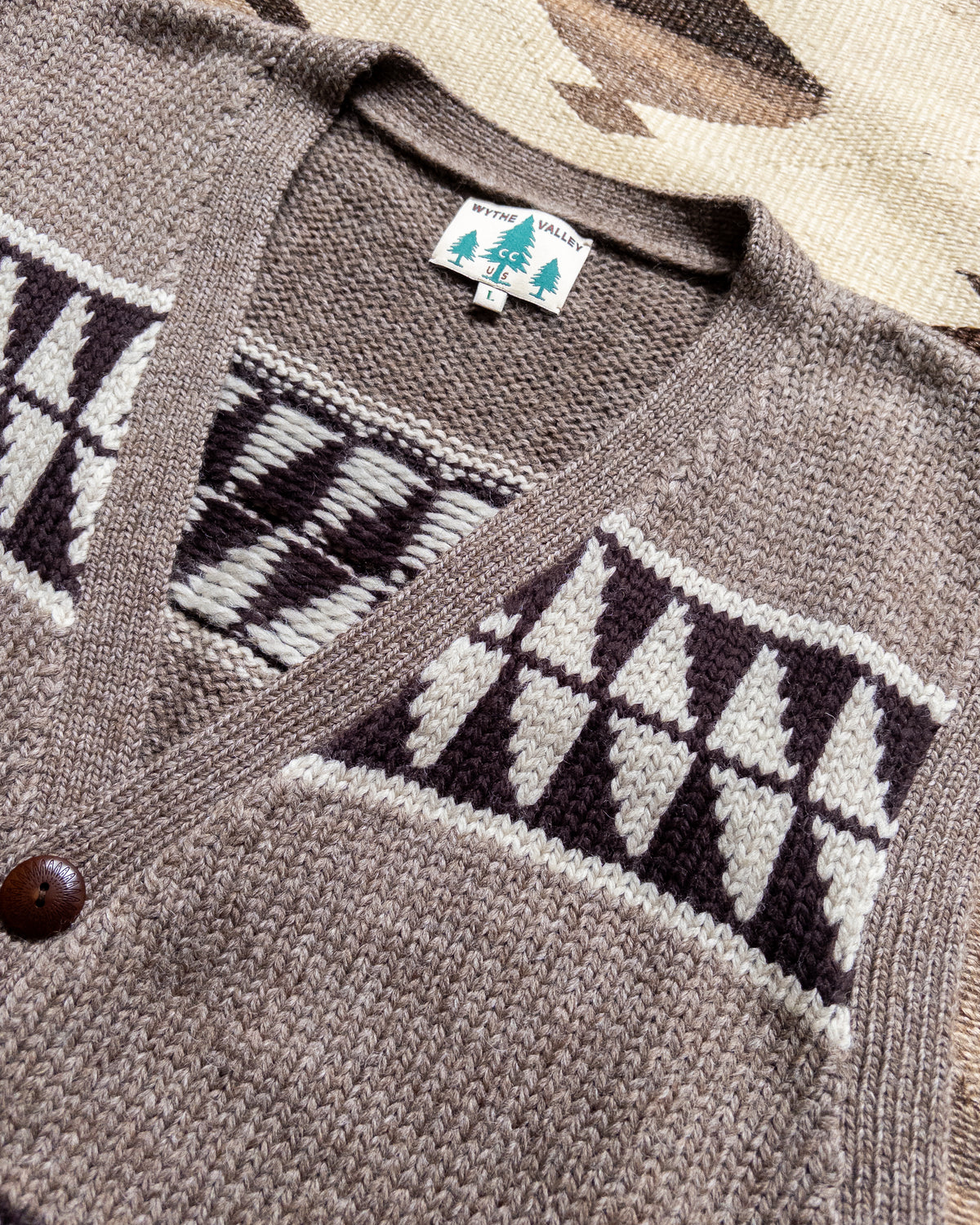 Highland Wool Valero Sweater Vest - Taupe/Cream