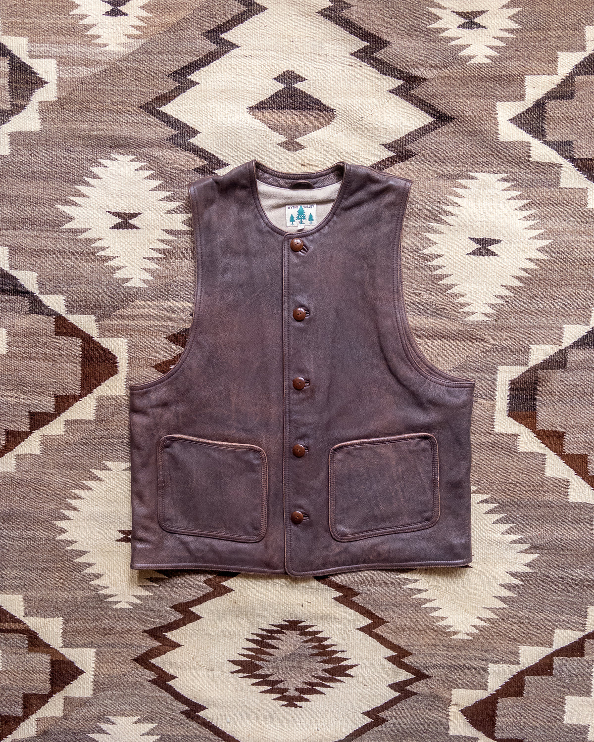 Leather Vest - Brown