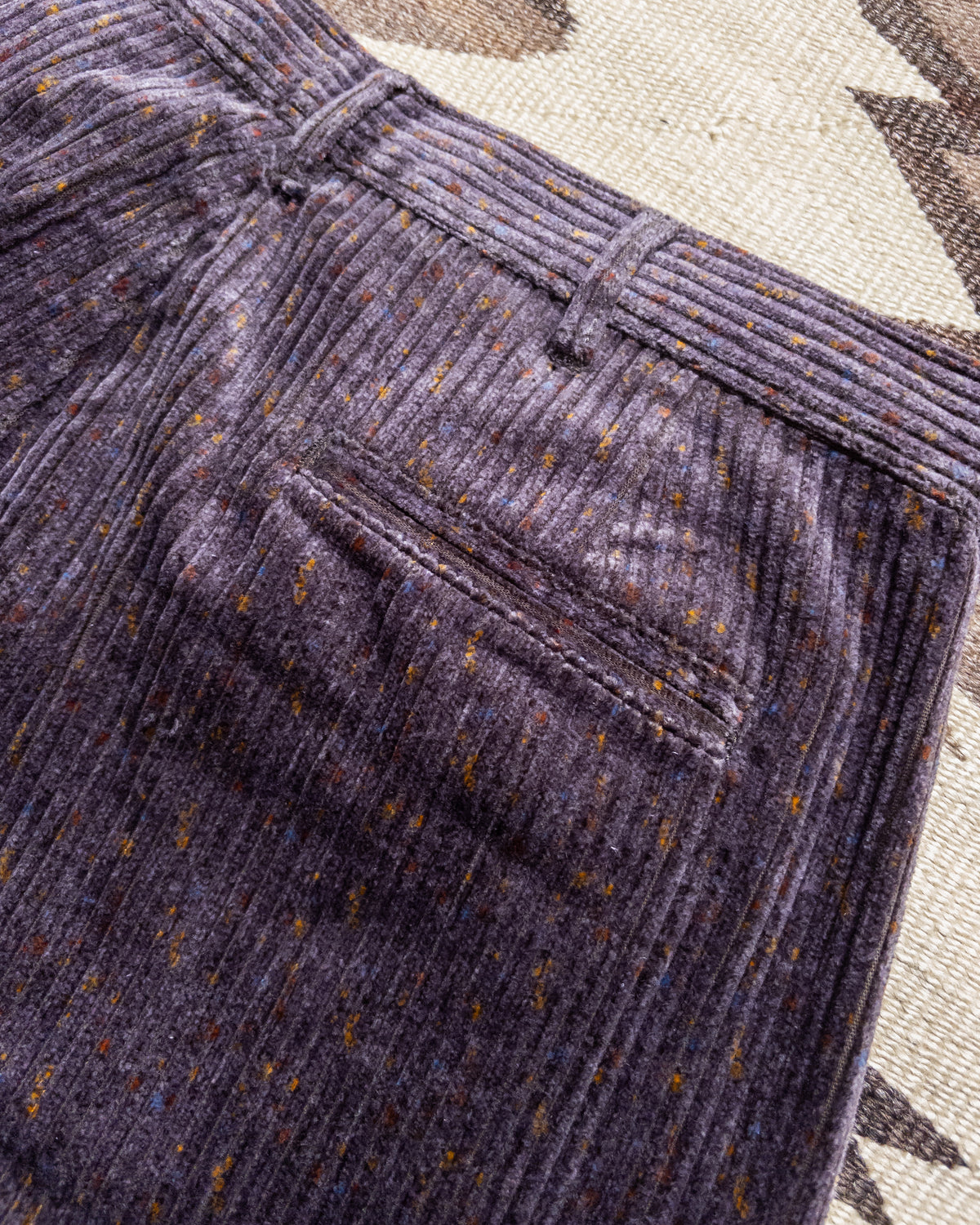 Donegal Corduroy Pleated Chino - Amethyst