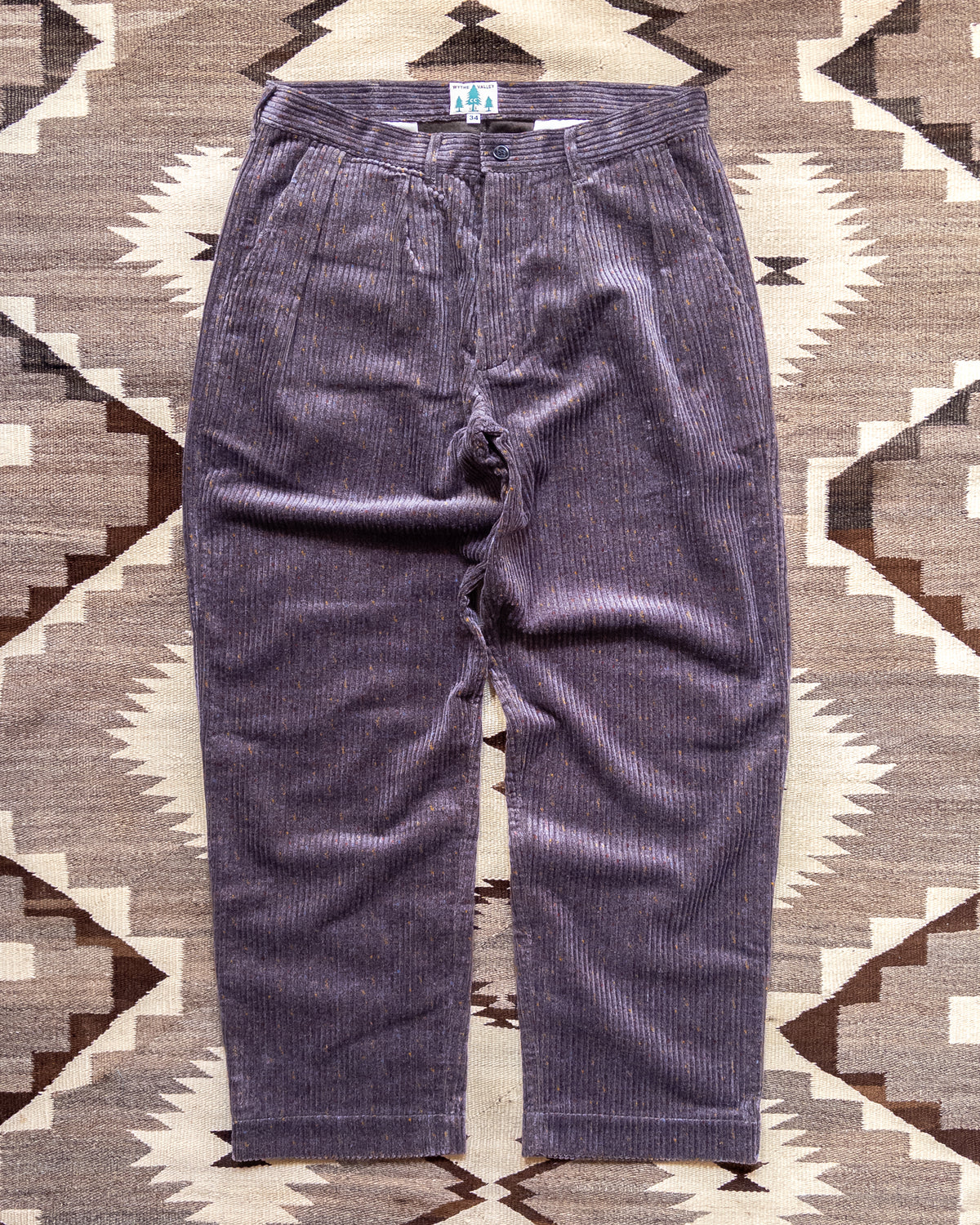 Donegal Corduroy Pleated Chino - Amethyst