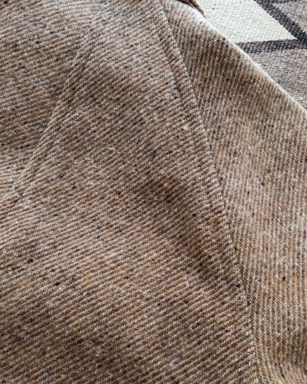 Raglan Overcoat - Tan/Cream Alpaca Twill Tweed