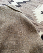 Raglan Overcoat - Olive/Cream Alpaca Twill Tweed