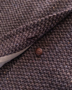 Polo Coat - Grey/Brown Barleycorn Tweed