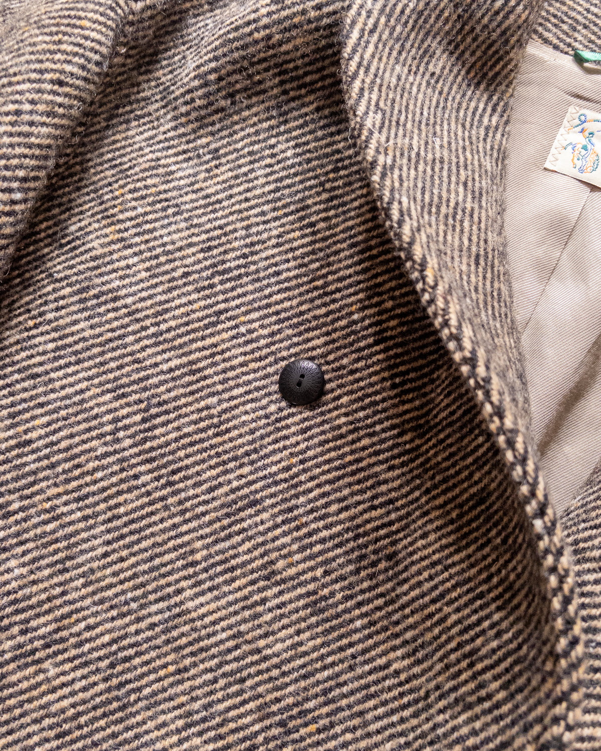 Shawl Collar Overcoat - Irish Stout Twill Tweed