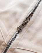 Wool Whipcord Magnolia Jacket - Cream on Tan