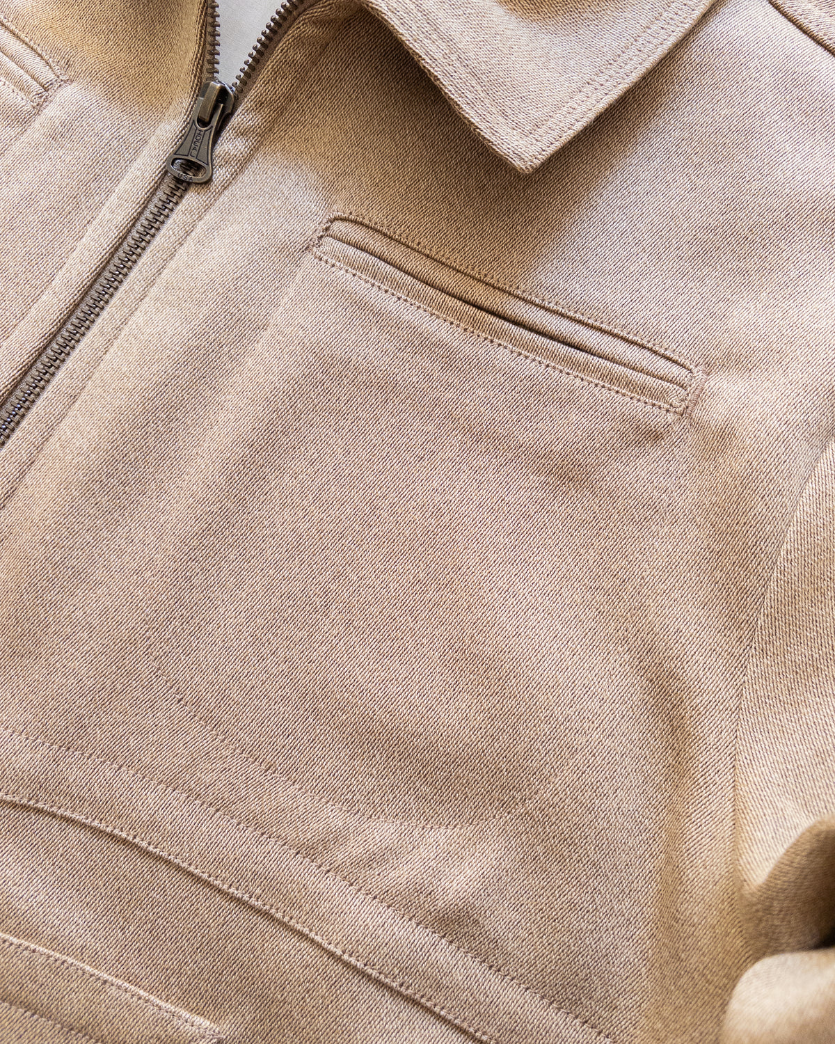 Wool Whipcord Magnolia Jacket - Tan on Tan