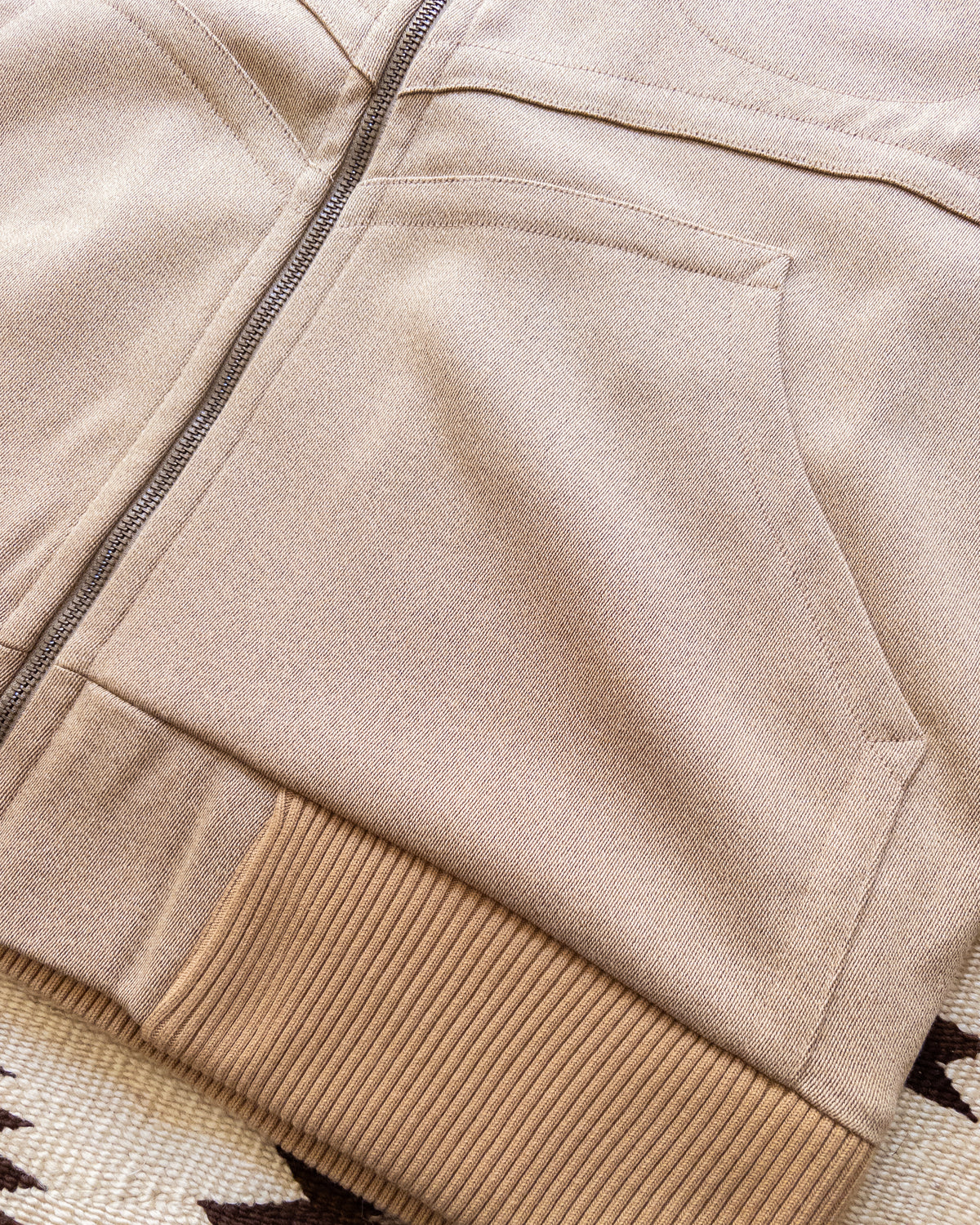 Wool Whipcord Magnolia Jacket - Tan on Tan